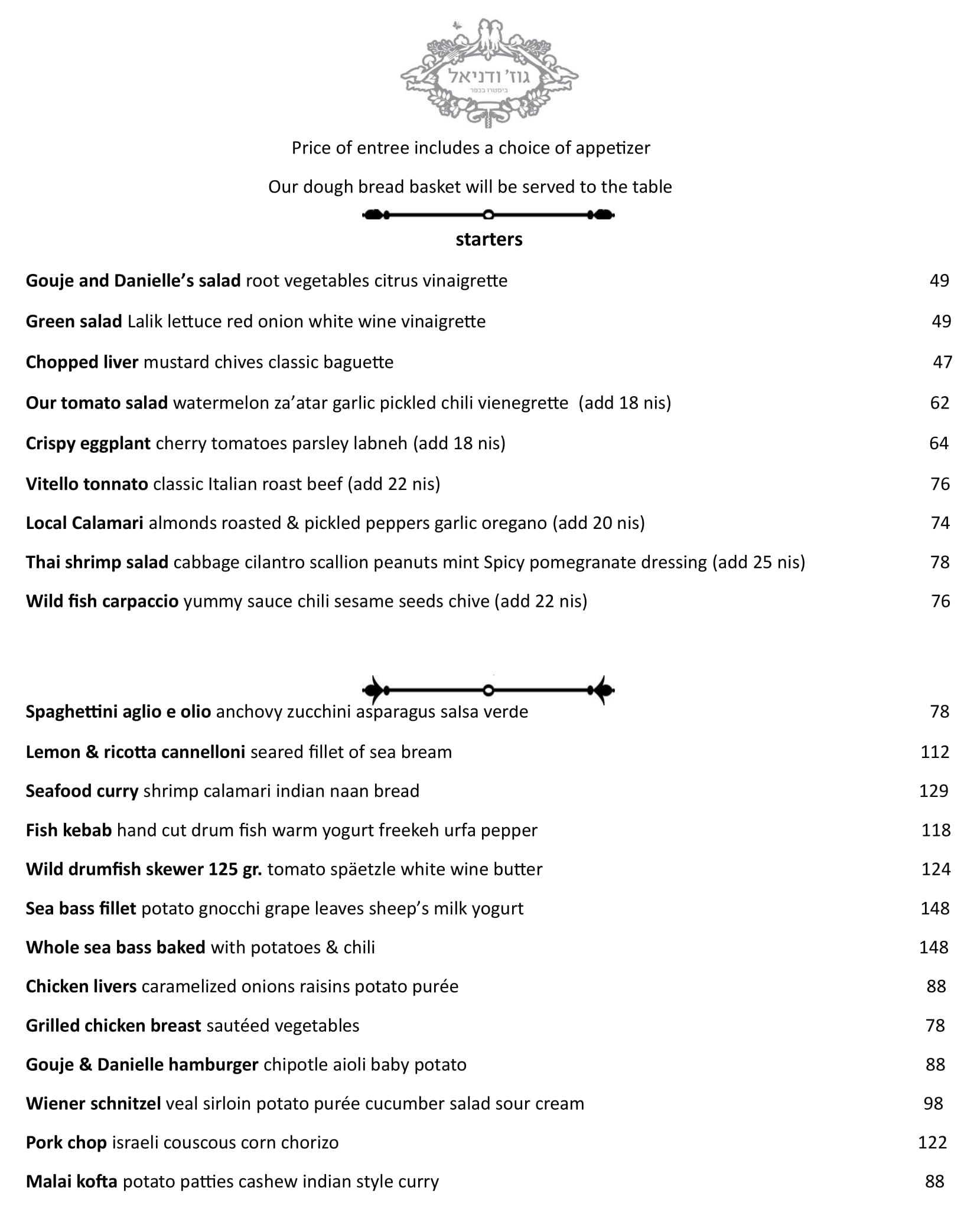 summer lunch menu