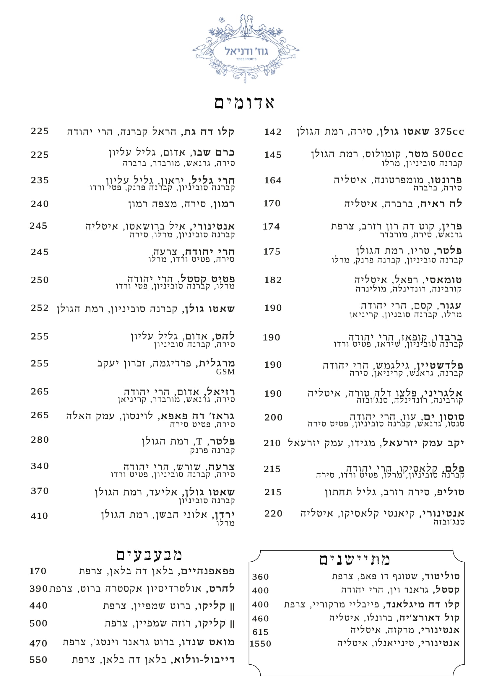 תפריט יינות 2